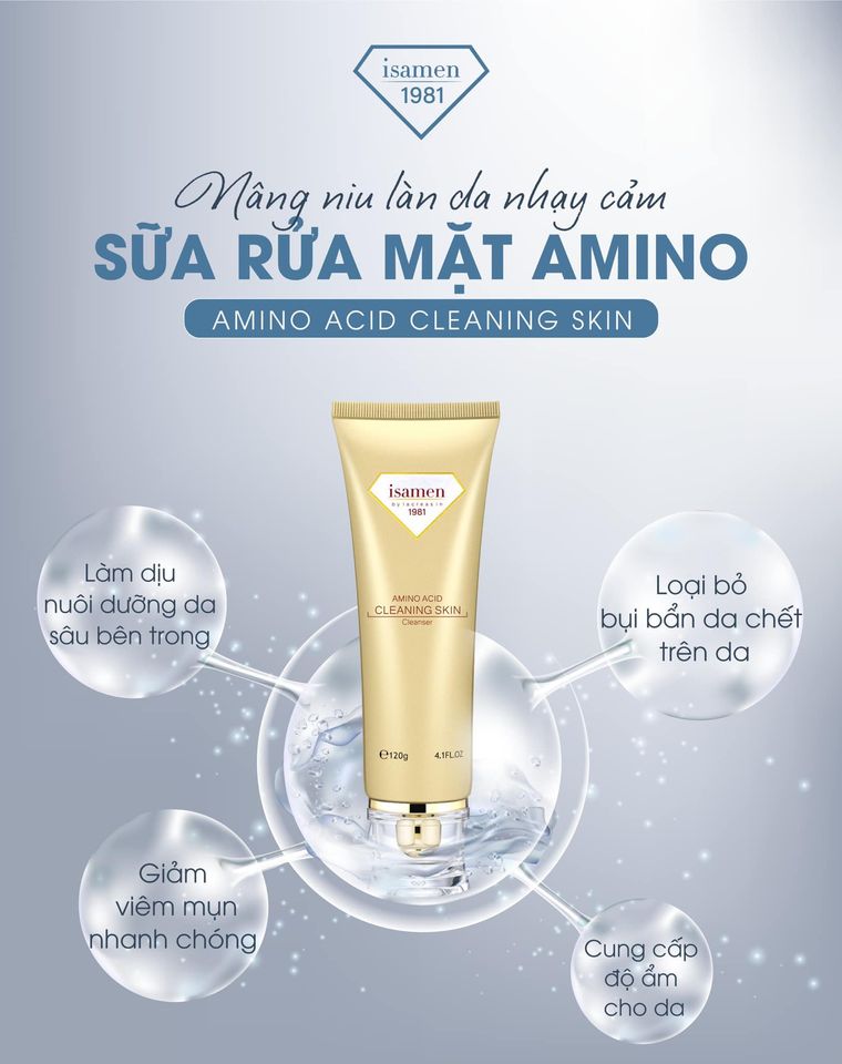 Sữa rửa mặt amino isamen Sữa rửa mặt amino isamen