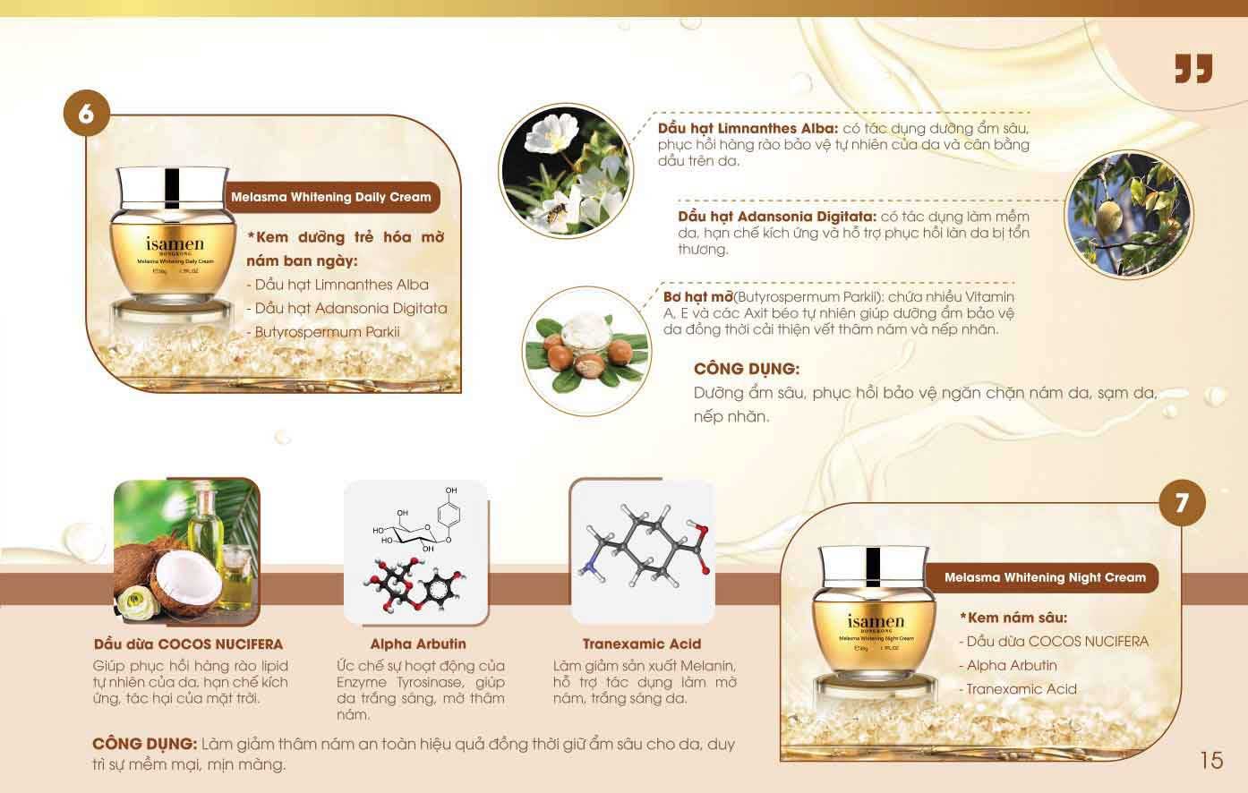 Kem dưỡng trẻ hóa mờ nám trắng da isamen Kem dưỡng trẻ hóa mờ nám trắng da isamen